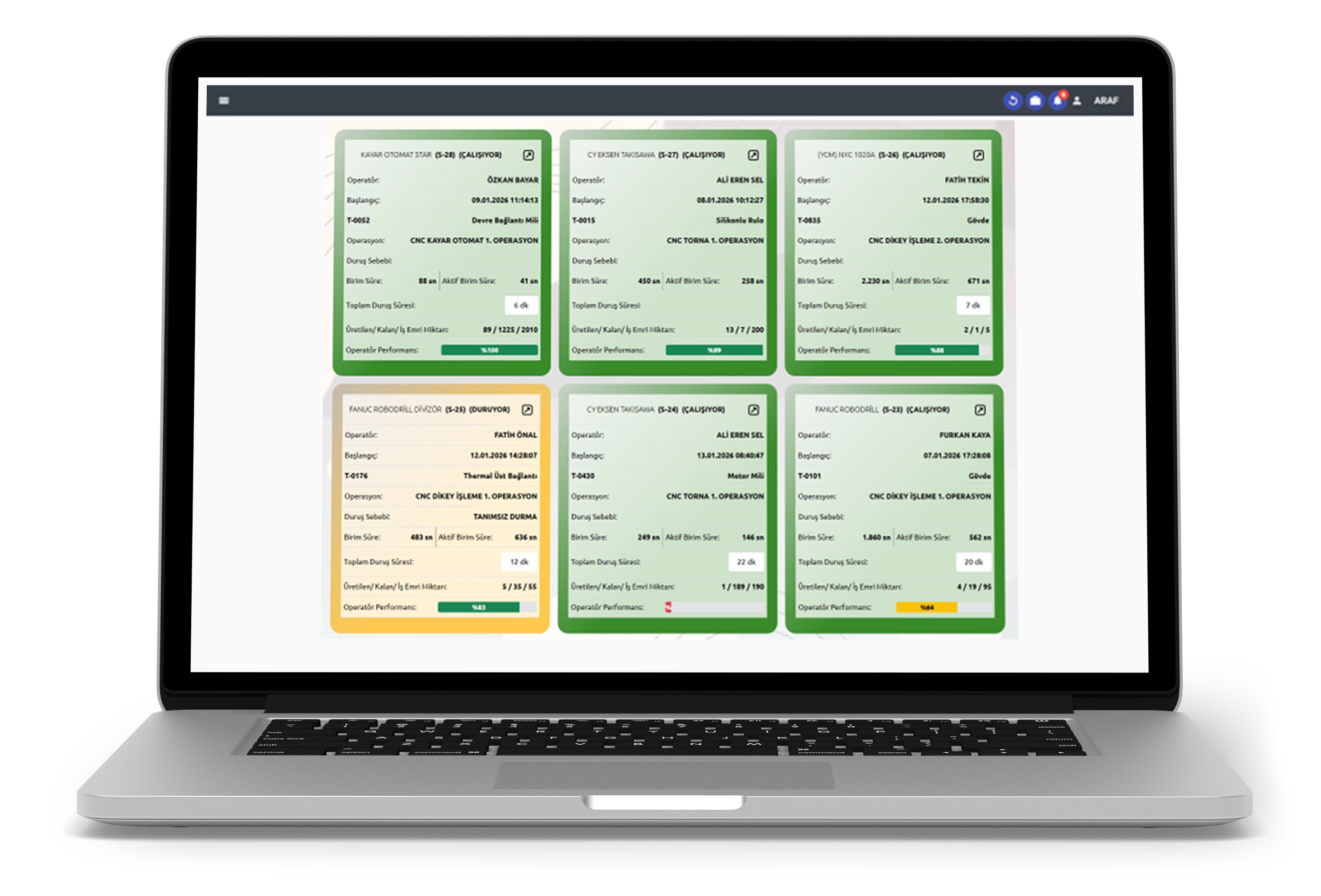 Web Tabanlı Üretim Modülü